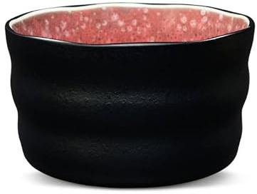 MAOCI - Matcha Tee-Schale Chawan aus Porzellan 350ml schwarz handgefertigt