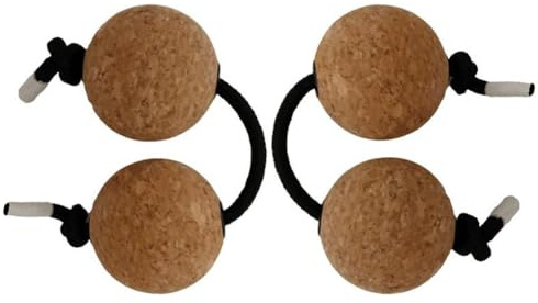 Pqahffowr Shaker 2 pares Cork Kashaka Coctelera Asalato Ball Instrumento Instrumento de percusión Clásico Africano Pelotas para la música