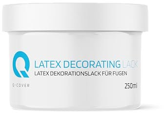 Q-COVER Latex Dekorationslack für Fugen 250 ml | Kupfer | Seidenmatt-Effekt & Glanzlack | Kratzfest & wasserbasiert | Für Beton Architekt, Mosaikputz, Fliesen | Innen & Außen