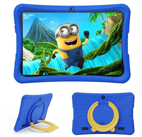 DigiLand Tableta para Niños de 10,1 Pulgadas, Tabletas Android 15 con Funda Protectora, 6+32GB,Pantalla IPS 1280*800,Cámara dual 2MP+5MP,6000mAh, Tableta Aprendizaje con Control Parental e iWawa(Azul)