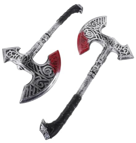 AKOOSY 2piezas Accesorios De De Simulación Vikinga Retro De Plástico De Caballero para Fiesta para Disfraces De Halloween De rol Vikingos y Fiestas Temáticas