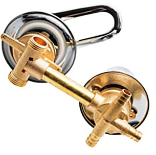 Robinet mitigeur de douche en laiton à 3 voies 10 cm Cartouche en céramique Poignée épaisse Valve de douche de salle de bain Distance de sortie 10/12,5/14,5 cm Idéal pour l'installation de cabine de