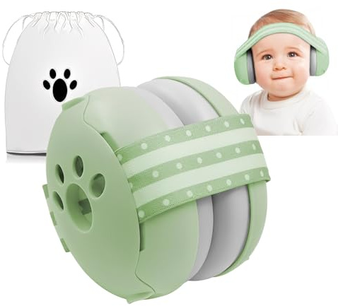 Baby öronskydd – 25 dB, brusreducerande hörlurar för spädbarn i 0–36 månader, säkert och lugnande hörselskydd, perfekt för resor, sömn