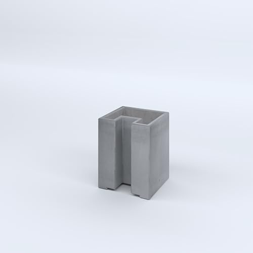FLORESPIRA FIORIERE IN CEMENTO LISCE ZAVORRA MODELLO C SENZA PIEDINI CM40X40X12X50H GRIGIO