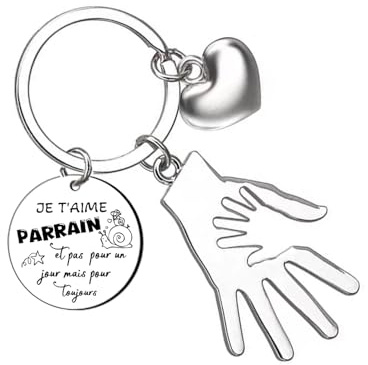 KJKJKJ Cadeau Noel Fete Des Peres Papa Original Tonton Parrain porte clés Idee Cadeau Maman Tata Marraine Fete Des Grand Mere Baptême Parrain Marraine