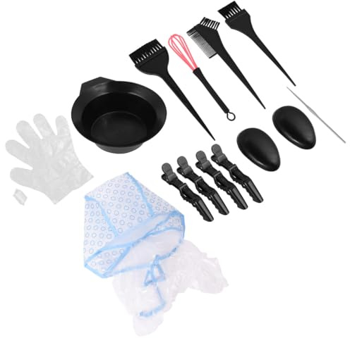 Kit Coloration Cheveux Professionnel 15 Pièces, Outil Teinture Salon | Ensemble Pratique pour Teindre à Domicile Salon, Brosse, Peigne et Bol Inclus