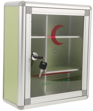 VILLFUL Organizer Medikamentenaufbewahrung Abschließbare Kasten Medikamenten Aluminiumlegierung aus Wandmontage Sichere Praktische bei Hausapotheke und Outdoor Aktivitäten