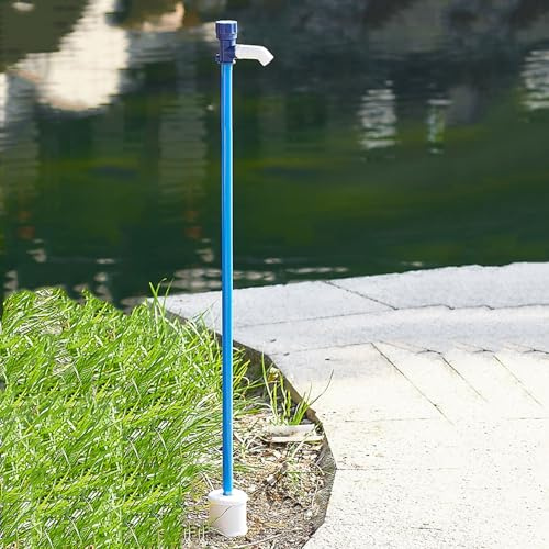Outdoor Garden Water Column, 41-Inch Heavy-Duty Galvanized Steel Frost-Free Fountain, Seasons, Ideal for Patios and Gardens