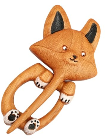 Broche en bois - Bouquet d'animaux fait à la main, broche en bois à revers pour femme, accessoire décoratif | Convient pour cou, châle, écharpe, manteau, veste, banquet, déclaration