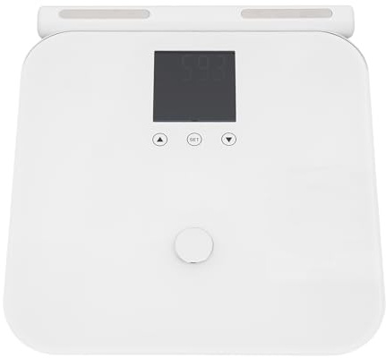 Kroppsfettvåg med 8 elektroder och handtag, våg personer Bluetooth, analys av 5 kroppssegment, exakt kroppsanalysvåg för vikt, kroppsfett, muskelmassa, BMI för hemmet, gym