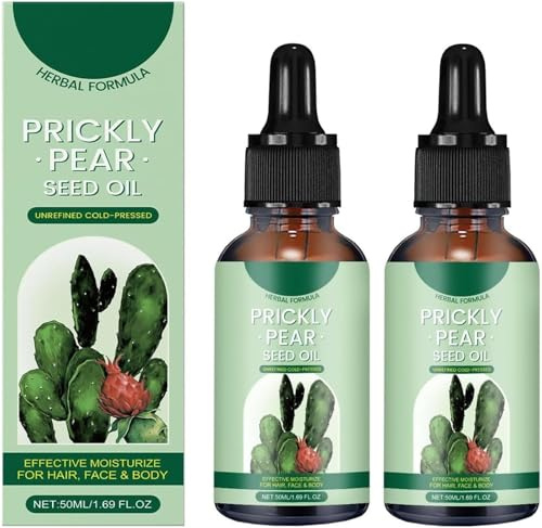 Prickly Pear Seed Oil, 100% Natural Cold Pressed Cactus Pear Oil, Nourishing Moisturizing Face Serum for Dry Skin,Reduces Dark Spots & Dark Circles