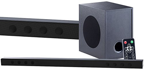 auvisio Aktive Lautsprecher: Soundbar mit Bluetooth, 3D-Sound-Effekt und externem Subwoofer, 180 W (Soundbar TV, Soundanlage, iPhone Speicher)