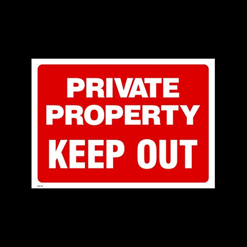 USSP&S Private Property Keep Out Plastic Sign with 4 Pre-Drilled Holes (MISC180) - No Parking, Private Property, Access, Disabled Parking, Vehicle, Warning
