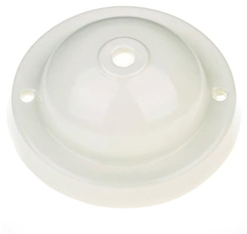 creative cables Einfacher Lampenbaldachin Kit aus Keramik - Weiß