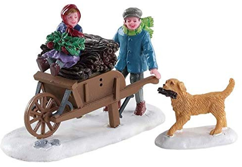 LEMAX - Gathering Kindling 82596 Figur Weihnachtsdorf Winterdorf