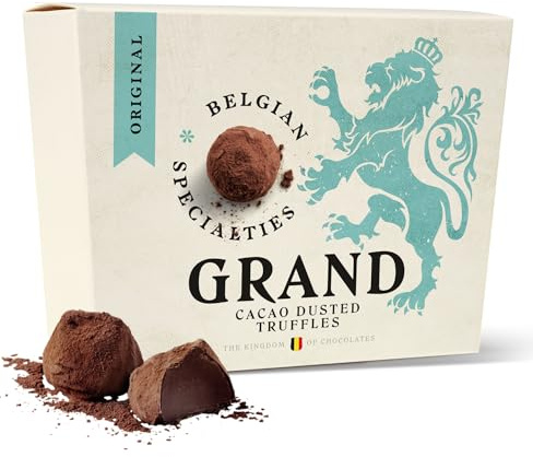 Truffes enrobées de chocolat belge GRAND 200g, truffes à offrir, chocolats à offrir, Authentique Chocolat Belge d'héritage familial