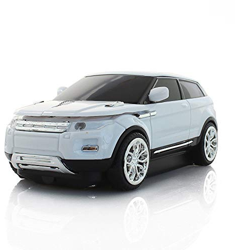 ECOiNVA for Land Rover Wireless Sports Car Mouse 2.4GHz Nano USB AAA Battery 1600DPI Desktop Laptop Computer Mouse Mice (White)