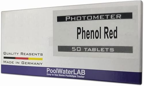 100 x Phenol-Tabletten für Fotometer, Testset, Schwimmbad, Whirlpool, Rot