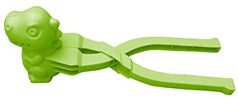 cxnbm Snowball Maker Mold, Dinosaur Shape Snowball Maker Toys,2021 New Winter Snow Toys, Funny DIY Snow Ball Clip Tool for Kids Adults (Green, 1PC)