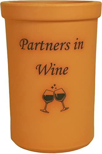 Terracotta winecooler, Made in England, Partners in Wine by Henry Watson.