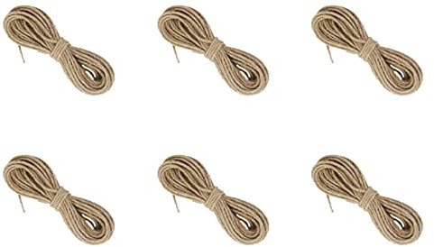 Censous 6 cuerdas de natural de 10 m, cuerda de sisal de 3 mm