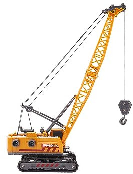 Toyland® Baukran-Spielfahrzeug – realistische bewegliche Teile – bedienbares Spielzeug für Kinder – Maßstab 1:55