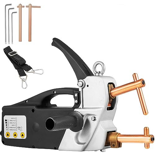 Soudeuse par points électrique, machine de soudage par points double face, pistolet à pointe de soudage portable 2,0 + 2,0 mm, outil de réparation de tôle pour le soudage par points de l'acier doux