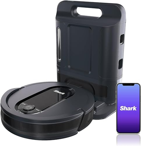 New 2023 Shark RV1001AE IQ Robot Self-Empty XL, Robotic Vacuum with IQ Navigation, Home Mapping, Self-Cleaning Brushroll, Wi-Fi Connected, Compatible with Alexa. 45-Days Capacity