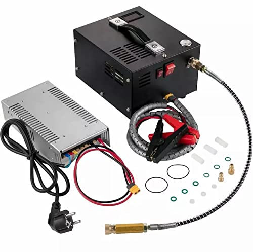 Portable PCP Air Compressor,4500Psi 30Mpa,Oil/Water-Free,Powered by Car 12V DC or Home 110V/220V AC with Adapter (Included),Pump for PCP Air Rifles and Airguns