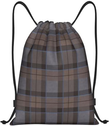 EgoMed Rucksack mit Kordelzug,String Bag Sport Gym Bag Travel Casual Daypack Kordelzug Sackpack,Outlander Fraser Tartan Plaid