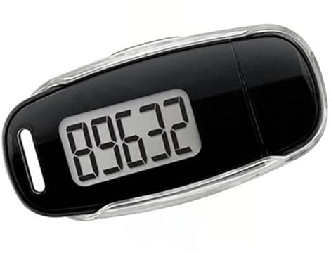 MZZYG Contapassi 3D Semplice con Contapassi con Batteria Ricaricabile Pedometro Digitale Accurato Fitness Tracker Nero per Uomini/Donne di Fitness
