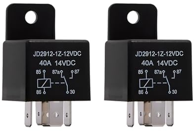 CGEAMDY 2 Stück 12V Autostarter-Relais, 5-Pin Auto Moto Spule Relaisschalter für den Automobilbereich mit Schütz