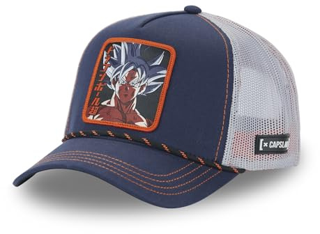 Capslab Son Goku Dragon Ball Super Blu Grigio Berretto da Camionista Regolabile