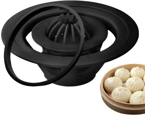 Maker Machine – Livsmedelsklassad dumpling Maker med hudskärare | 18 cm bakverk paj, ångbullform, manuell pastamaskin för hemmakök, lättanvänt verktyg för dumplings och Siu Mai