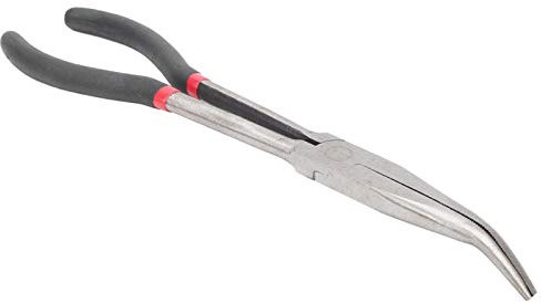 Nose Pliers Plastic Pliers 11in Handle Steel Extended Handle Tool Steel Plastic Hardware Set Curved Nose 45 Degree Needle