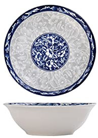 LKSGJSNB Ceramic Bowl,Ceramic Cereal Bowls, Soup Bowl/Salad Bowls, Japanese Bowls, Set of 2 Assorted Designs, Blue and White(7in)