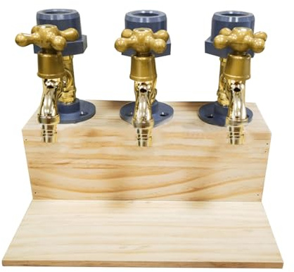 XAGMODSHN Dispensador de vino con forma de grifo de madera, dispensador de alcohol, decantador de licor de whisky, soporte de grifo de cerveza, dispensador de bar para fiestas en casa