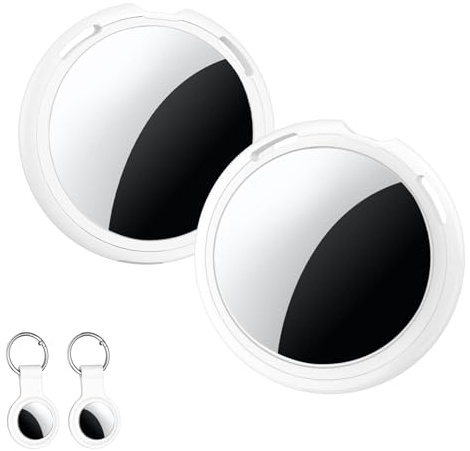 2 Pack Tracker Tags [Apple MFi Certified] Pair with Apple Find My (iOS Only) Bluetooth Air Smart Tags Key Finder Item Locator Waterproof Finder Worldwide Tracking for Pets Wallet Backpack Dogs Luggage
