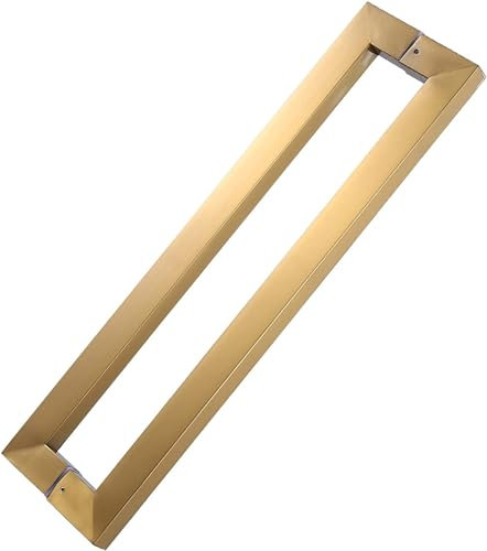 Moderner rechteckiger schwarzer Edelstahl-Haustürgriff für Küche, Bad, Restaurant, großer Push-Pull-Scheunentürgriff, bündiges Innendesign, 43,8 cm lang