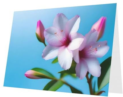 10 Sheets Budding Rhododendron Holiday Cards White Envelope Suitable As Wedding Anniversary And Party Invitation Cards