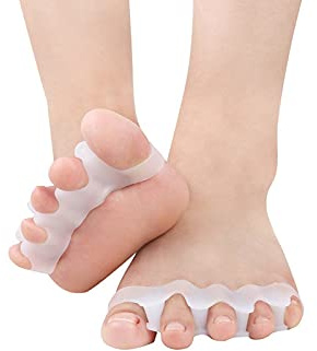2 Pair Toe Separators for Bunions Correction Adult, Gel Toe Spacers for Overlapping Toes, Toe Spreader Soft Silicone Toe Stretcher for Plantar Fasciitis Overlapping Toes Toe Straightener Pain Relief