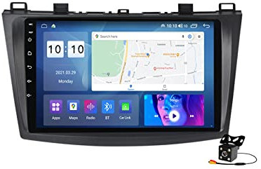 Radio estéreo para coche ZGYBDH para Mazda 3 2010-2012 con navegador GPS, pantalla táctil de 9 pulgadas, Android 14, reproductor multimedia, receptor de vídeo, compatible con Wifi, 4G, DSP, Carplay,