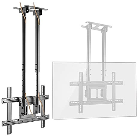 TV Wall Mount Double Pole Ceiling TV Mount, Full Motion Hanging TV Mount Bracket, For 37-80 Inch Flat And Curved TVs Up To 70kg TV Bracket