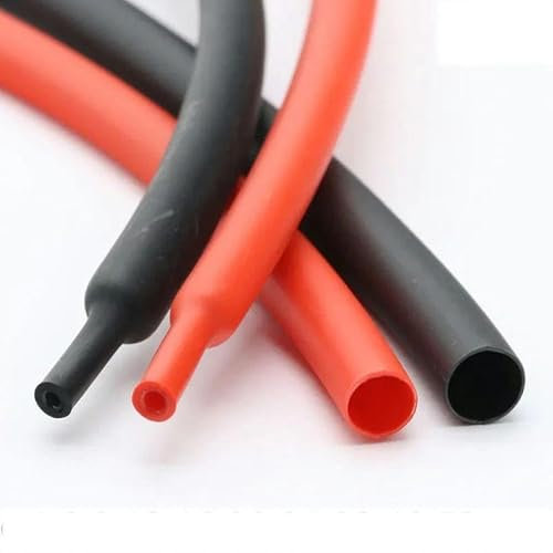 Gaine thermorétractable avec Colle adhésive 4:1 à Double paroi, kit de Gaine pour câbles métalliques 4, 6, 8, 12, 16, 20, 24, 32, 40, 52 mm, 1 mètre, Noir, 12 mm x 1 mètre