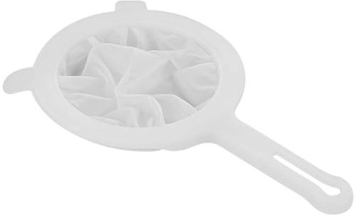 Ultra Fine Mesh Sieve - TRACOMPAN 400 Mesh Nylon Mesh Sieves for Cooking, Plastic Strainer with Handle for Kitchen Use, Yogurt, Tea Leaf, Juice, Soy Milk, Coffee, Flour & Honey Filtering