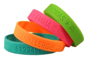 TAGGIE® SOS Armband für Kinder & Senioren – Personalisierbar – Notfallarmband aus Silikon – Medizinische ID – Notfallkontakt – Wasserdicht & Robust