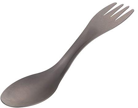 4 Pack Camping Spork, 2 in 1 Titanium Spoon and Fork Backpacking Spork Lightweight Metal Silverware for Backpacking Hiking Outdoors