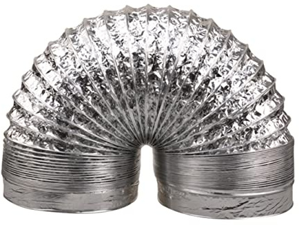 DONFAMDS Abluftschlauch 170mm aus Aluminiumfolie Hitzebeständig mit Flexiblem Einziehbarem Design und Einfachem Verstauen für Klimaanlagen und Badezimmer