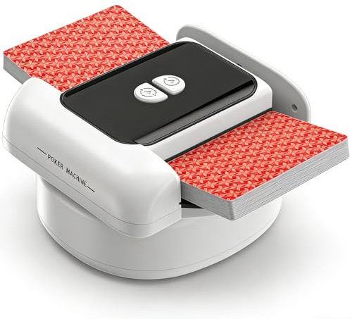 XULIERUX Kartenmischer USB-C leise 1-2 Decks | Leiser, vibrationsarmer Motor, Ein-Tasten-Bedienung, USB-C wiederaufladbar, kompatibel mit vielen Marken
