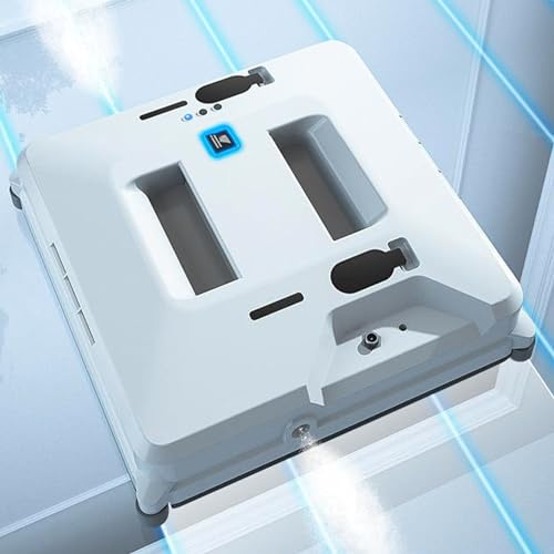 Robot lavavetri, lavavetri - Doppio spruzzo d'Acqua Automatico, sensore di Movimento per vetri da 3000 Pa - Telecomando/3 modalità/Pulizia a Secco e a Umido - modalità - per Interni ed Ester